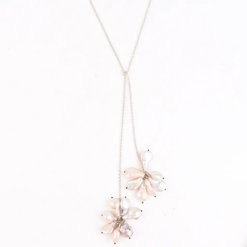 Tie And Wear Necklace With Fresh Water Pearls : 14441879