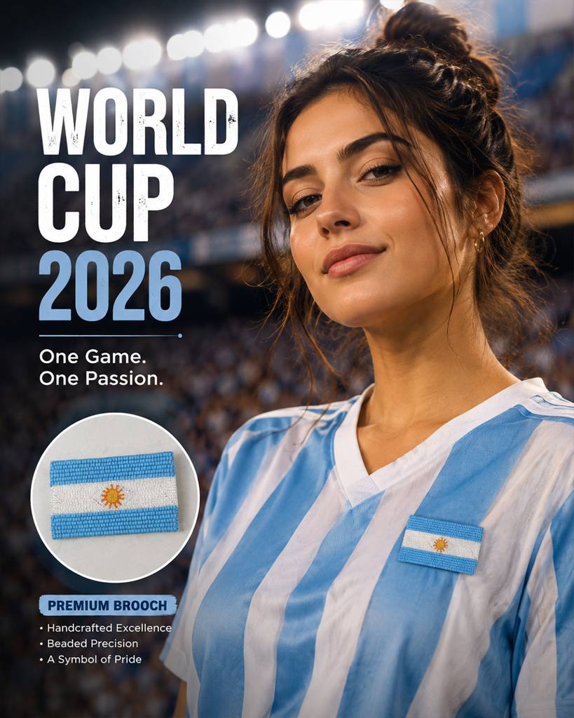 Argentina Flag Brooch : BR26012