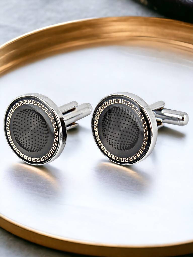 Men Jewellery Sleeve Button Cuff Shirt Button, Blazer Cufflinks Pair Set For Men : 230-CHC4-1093-S