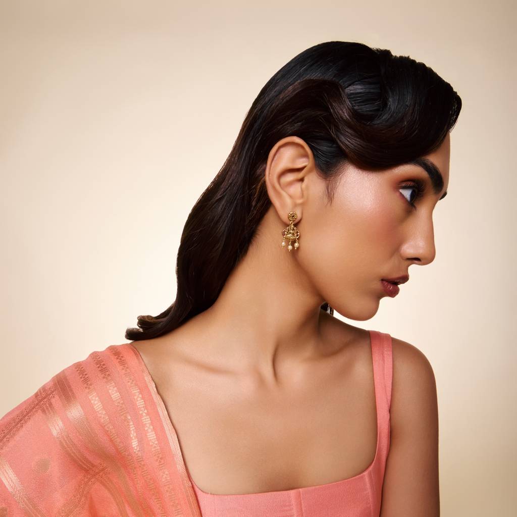 Ruby Gold - Plated Festive Antique Earring - 463530 : 463530