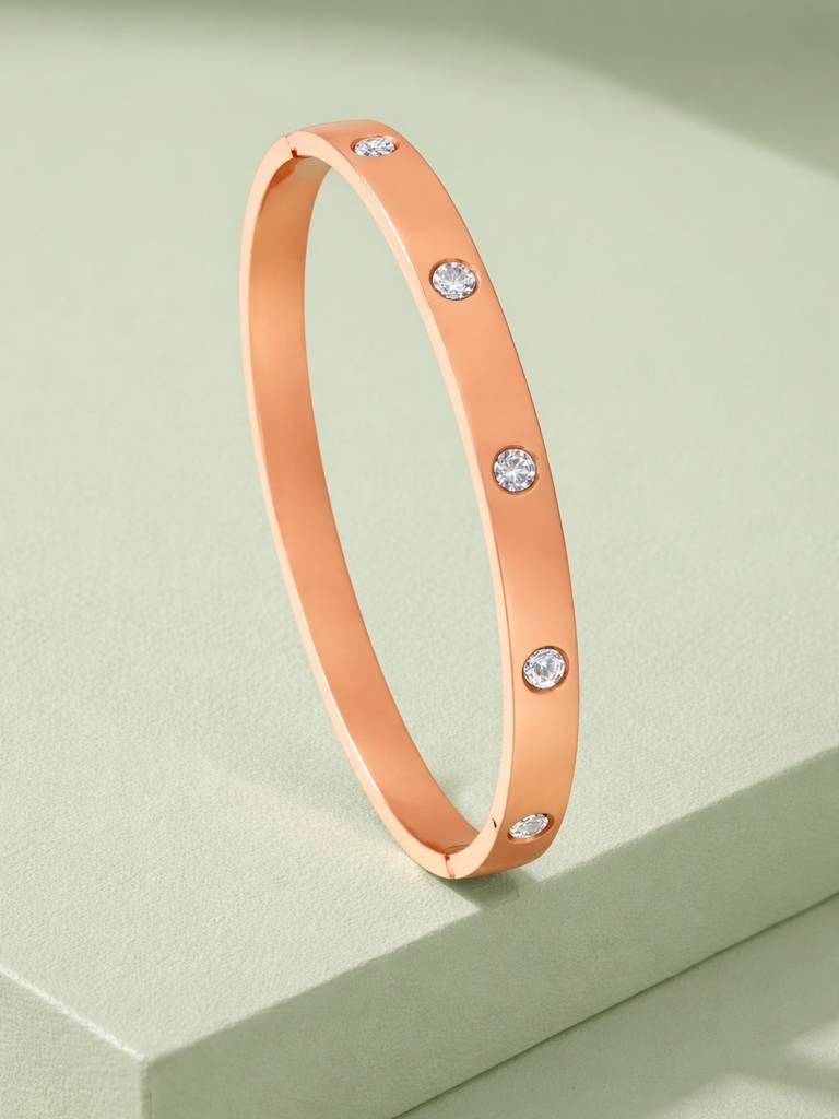 Crystal Orbit Bangle Stainless Steel Waterproof & Anti-Tarnish : B52SJSS0R