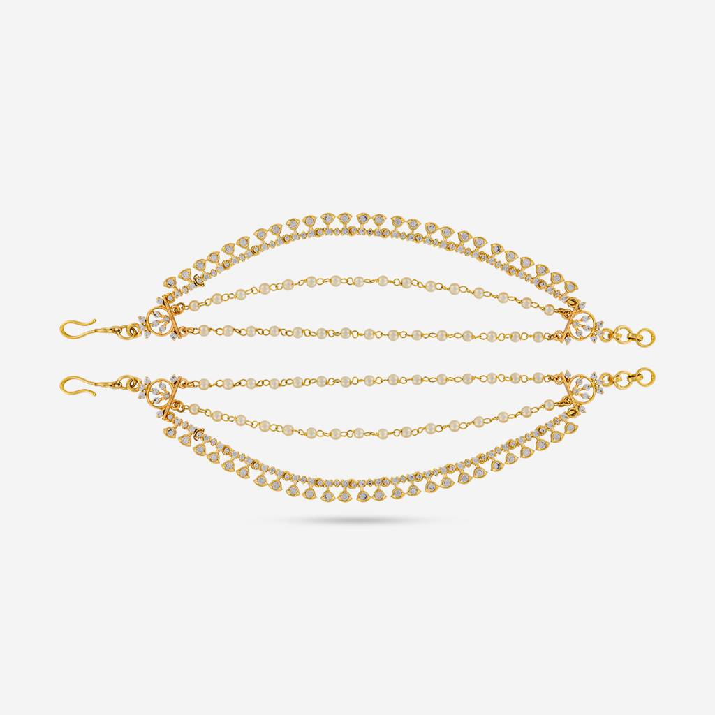 Kushal'S Fashion Jewellerywhite Gold - Plated Bridesmaid Zircon Matil - 463141 : 463141