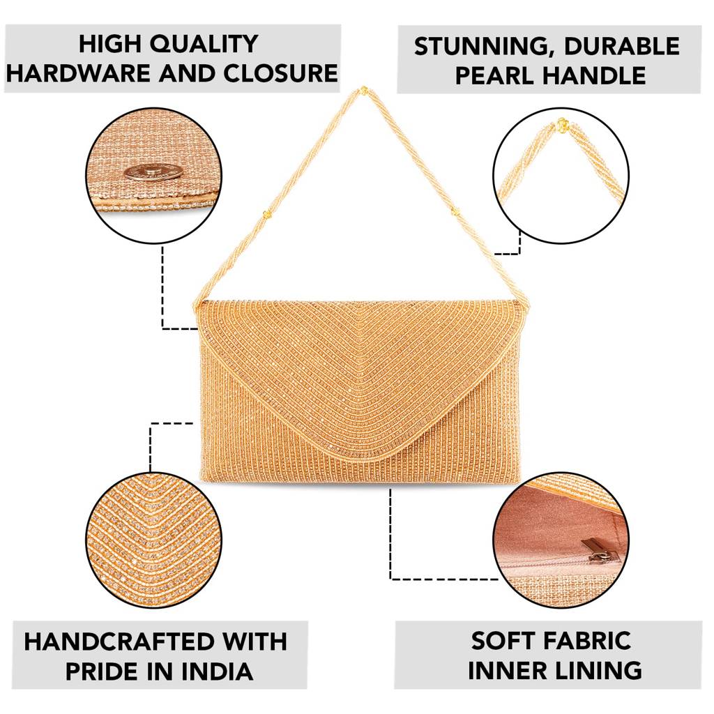 Clutch Purses For Women Wedding Handmade Evening Handbags Party Bridal Clutch (C69C) : C69C