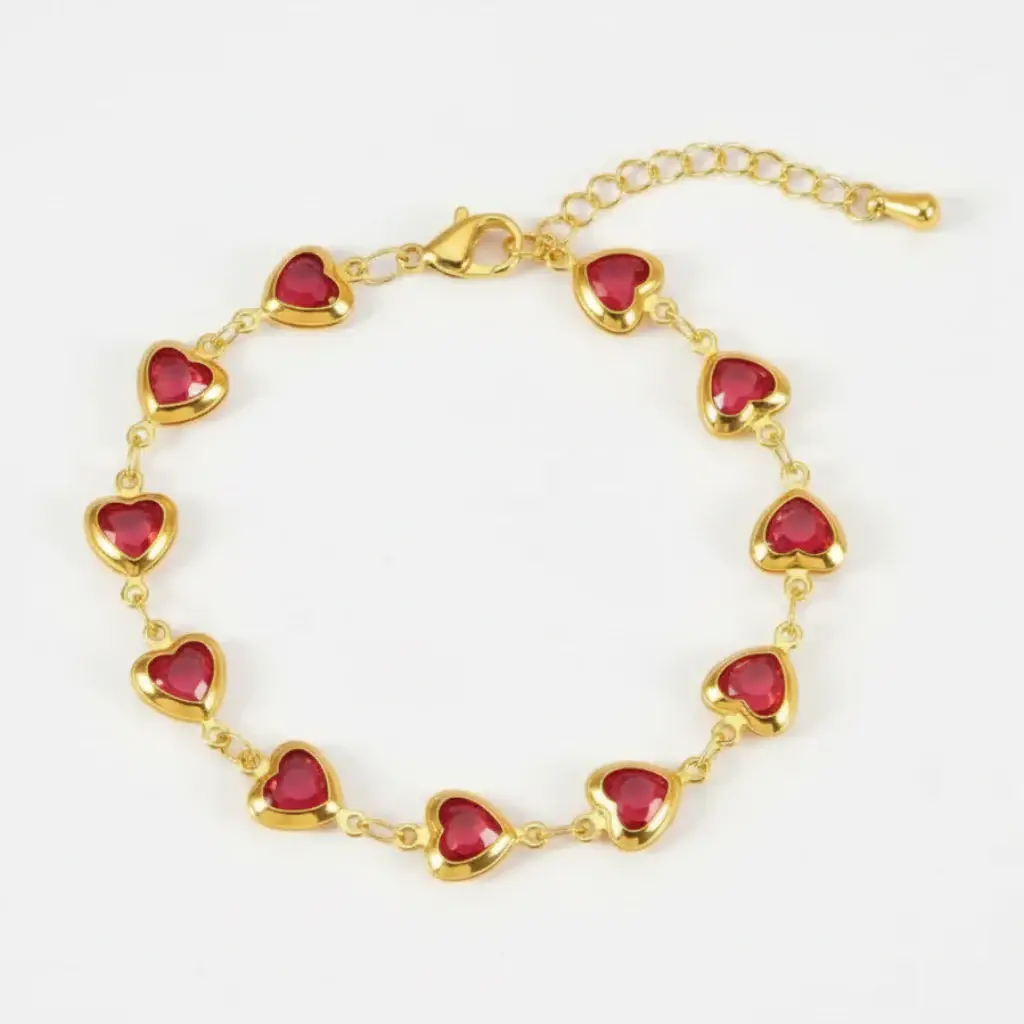 Ruby Princess Heart Bracelet : PST205