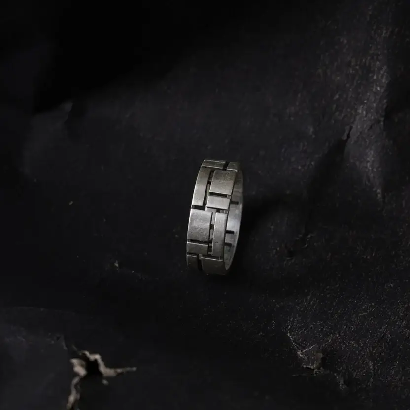 Silver Mosaic Ring : ZV-RNG-MSC-011-E