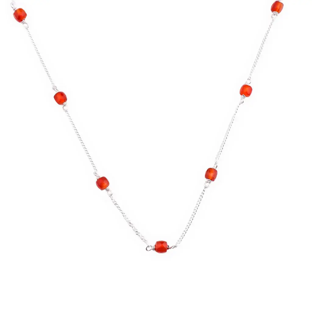 Silver Carnelian Chain : 91581335