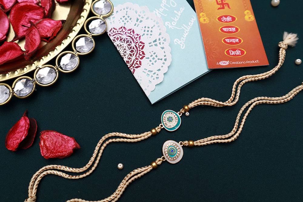 Eternz Certified Jewellery - PAYA Evil Eye / Nazariya Style Rakhi Combo