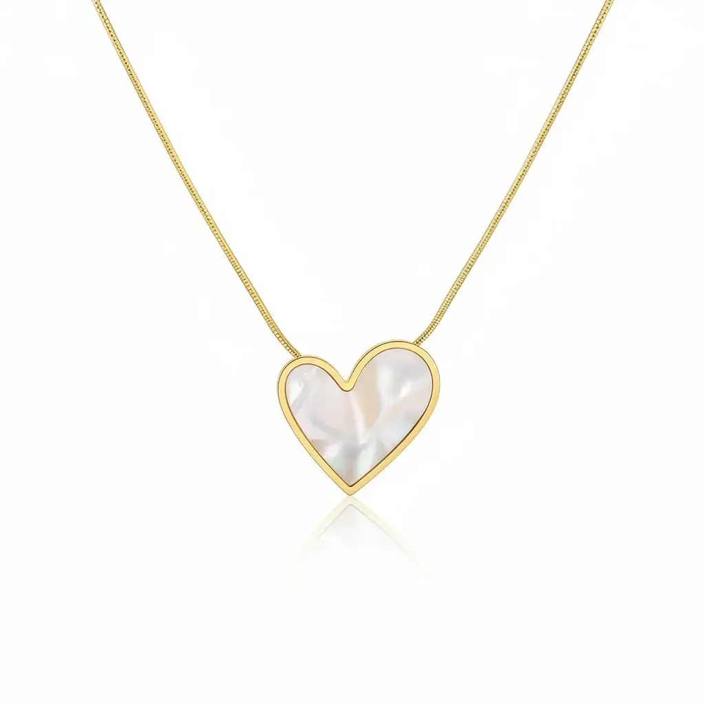 Seraphine Pearl Heart Necklace : PST204