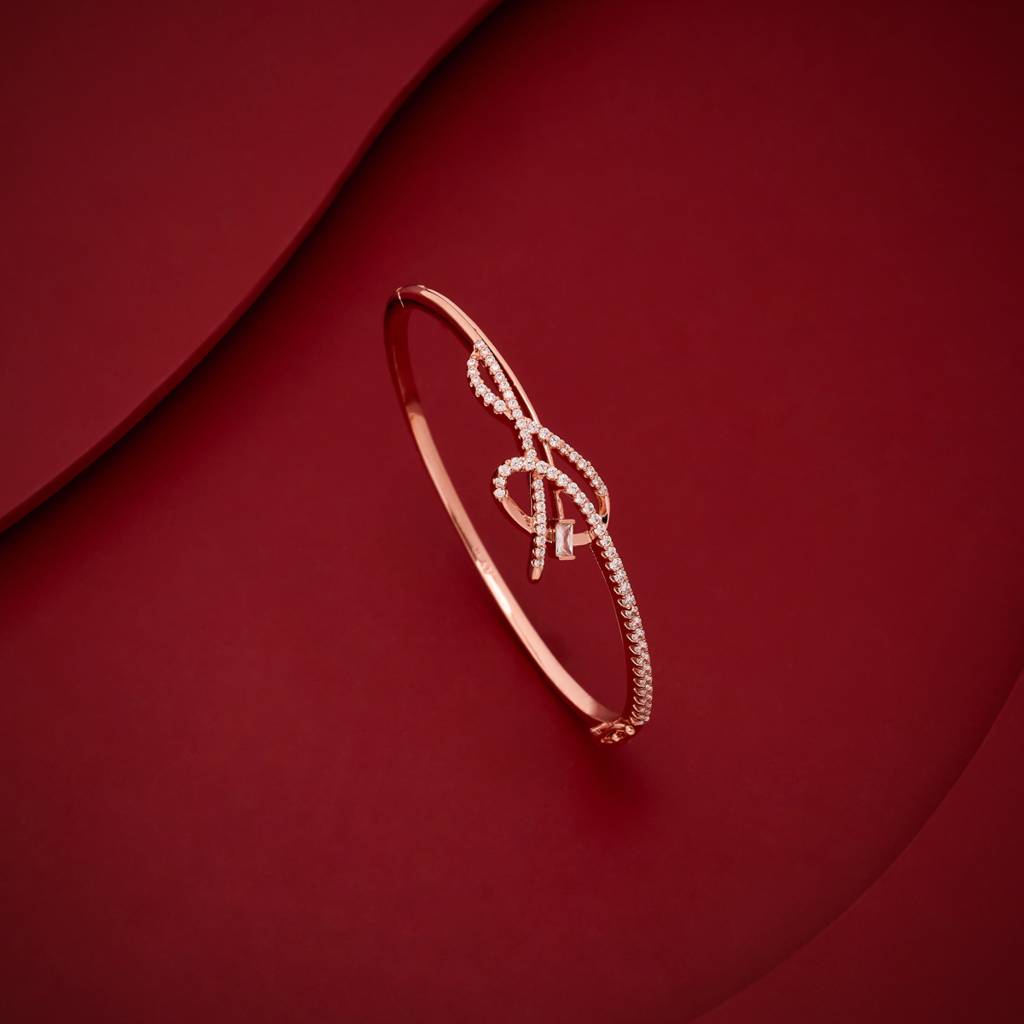 White - Plated Party Wear Zircon Kada - 467872 : 467873