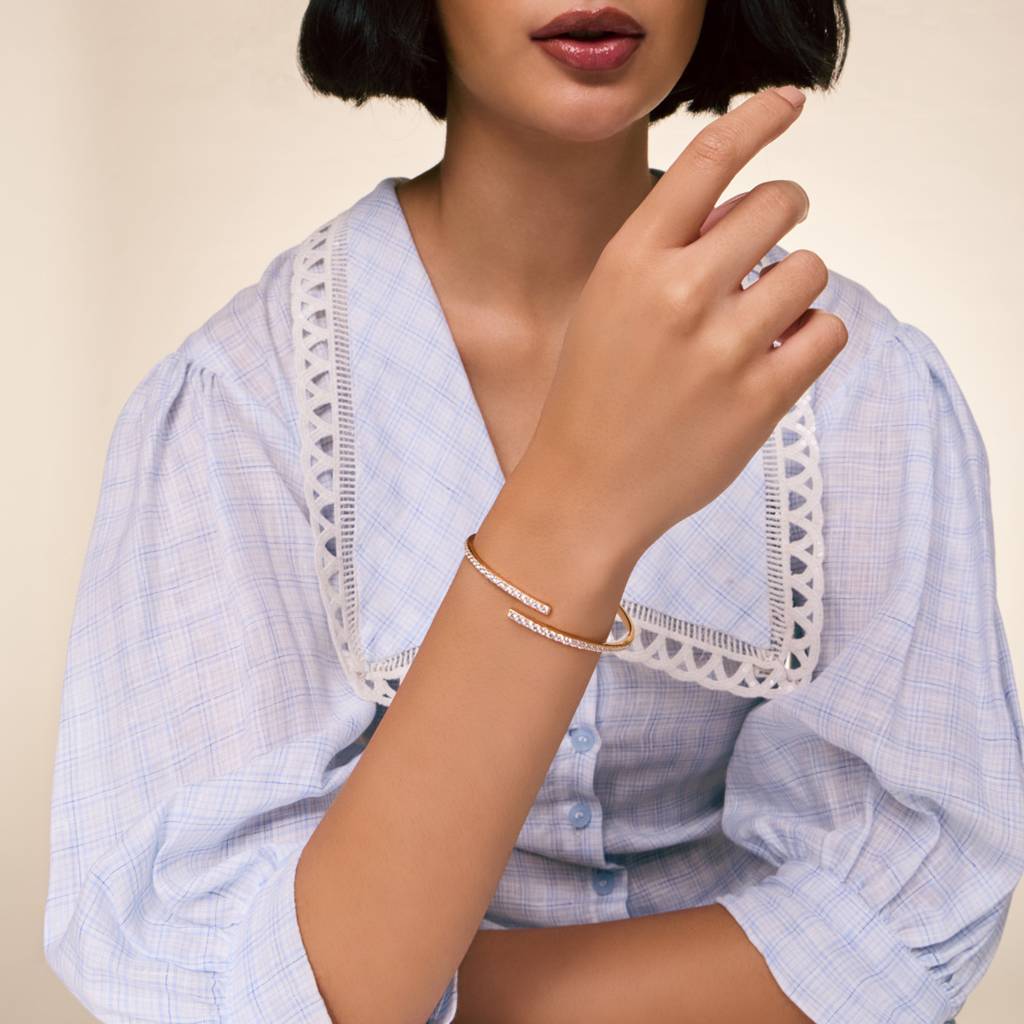 White Gold - Plated Office Wear Silver Kada - 465933 : 465933