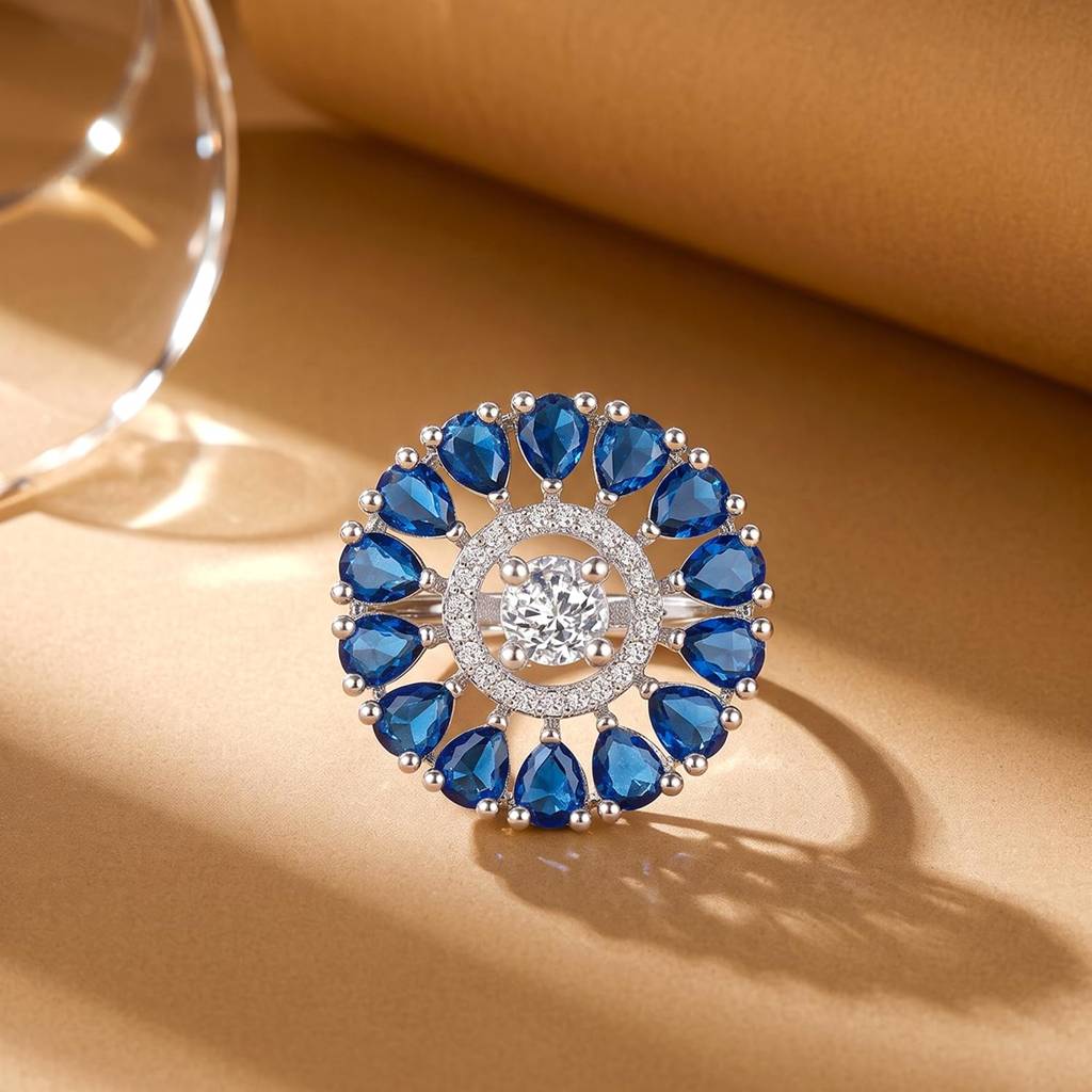 Ethnic Gold Plated Adjustable Fancy Finger Ring For Women : PF04R12SB