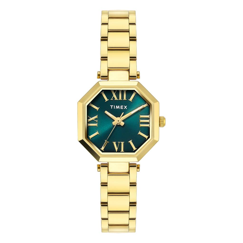 Timex Trendline Octagonal 26Mm Teal Dial Analog Women Watch