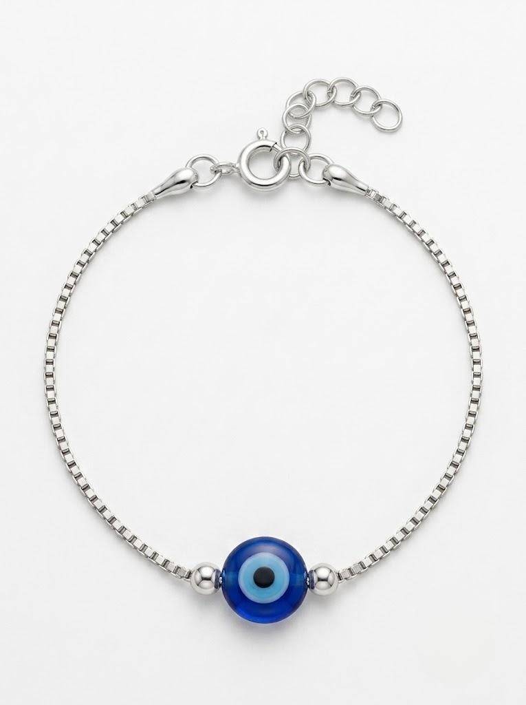 Eternz Certified Jewellery - SAMIKA925 Sterling Silver Evil Eye Chain Bracelet