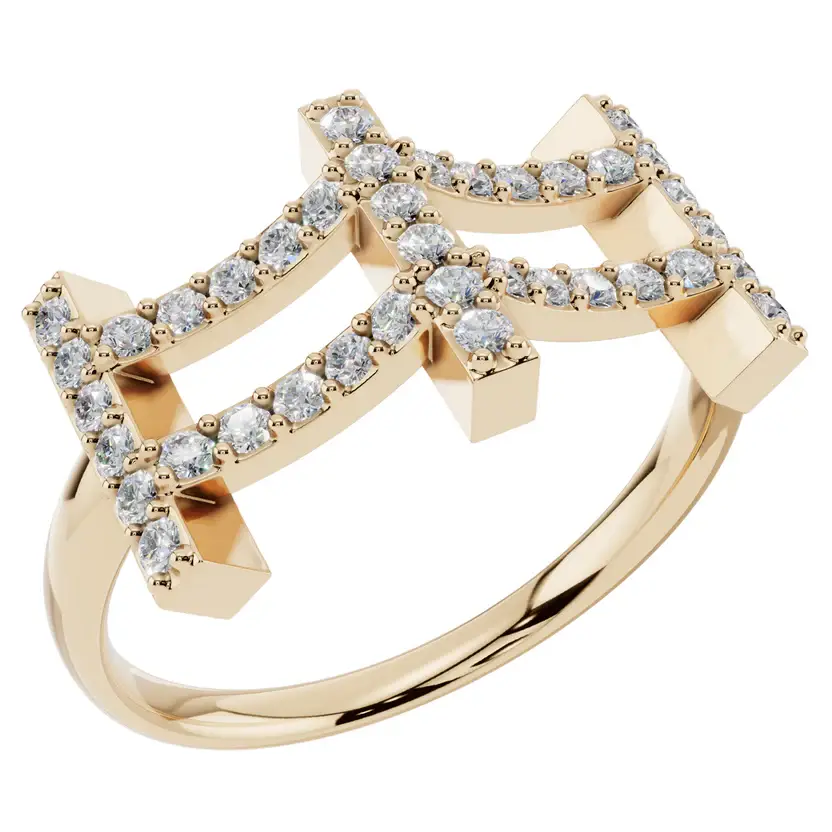 The Parallel Path Pure Silver Ring : VRG15-SL-9-G