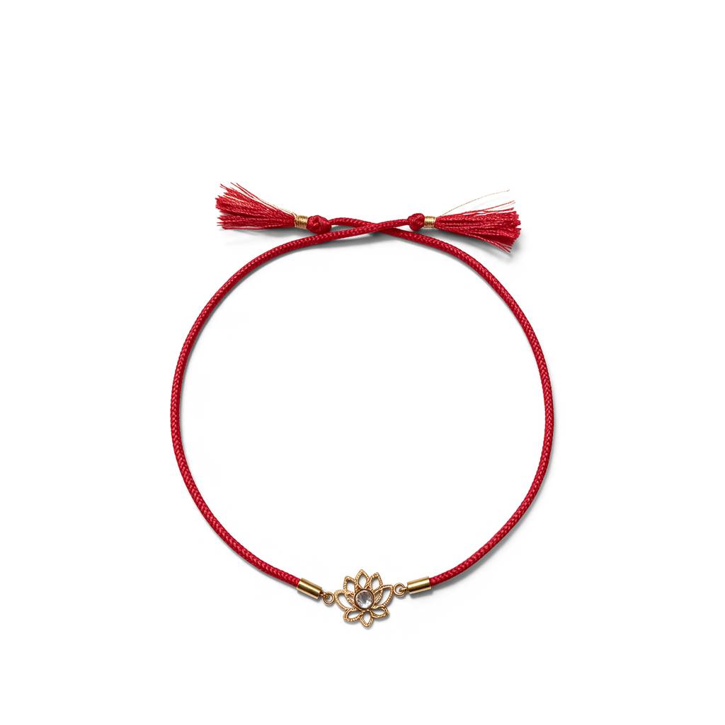 Sacred Lotus Rakhi For Men - Waterproof & Anti-Tarnish : RK0018
