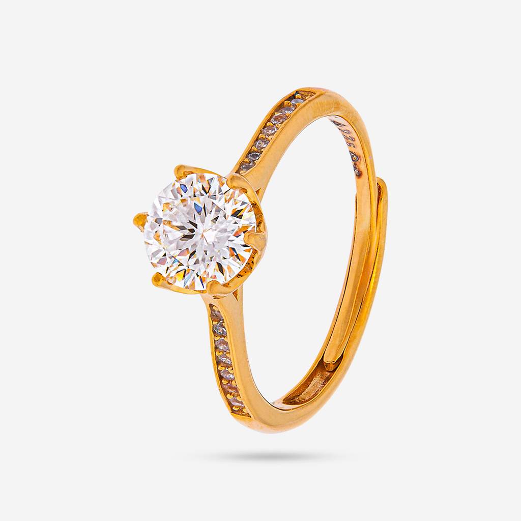 White - Plated Office Wear Silver Finger Ring - 448507 : 448507