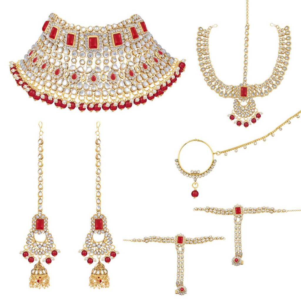 Jodha Akbar Style Choker Necklace Bridal Jewellery Set Gift For Women : PF36BRC02R