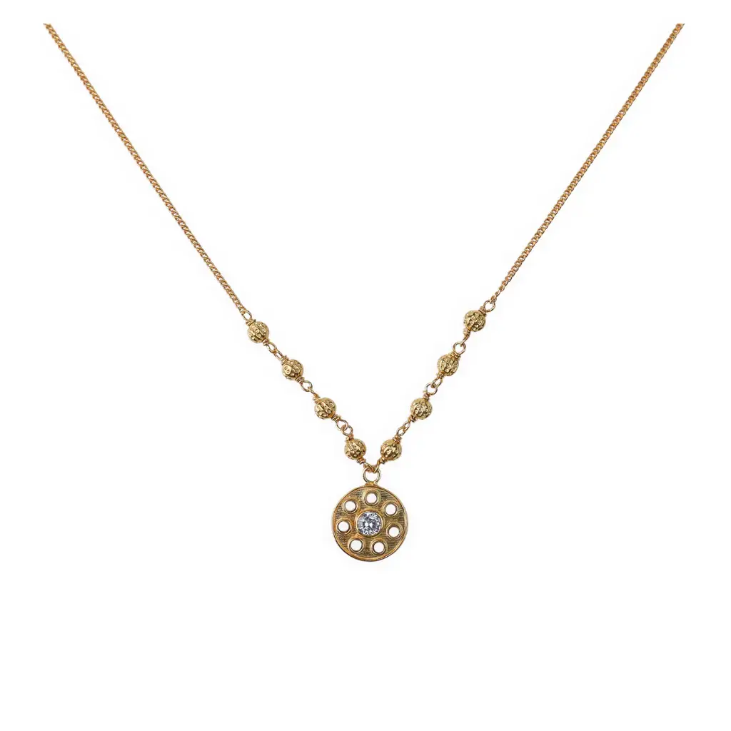 Moha Maya Beads Necklace With Pearls | 22K Gold-Plated : 96327831
