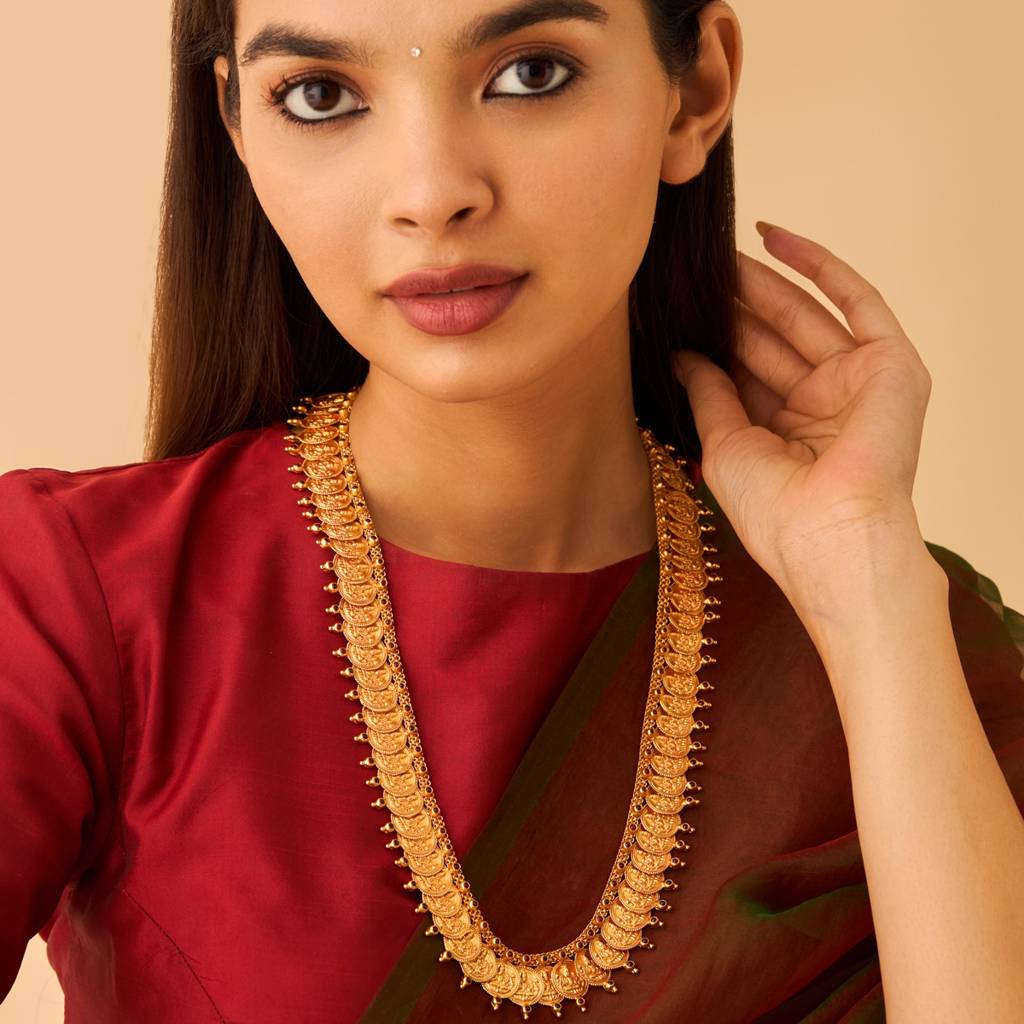 Ruby Gold - Plated Bridesmaid Temple Necklace - 425454 : 425454