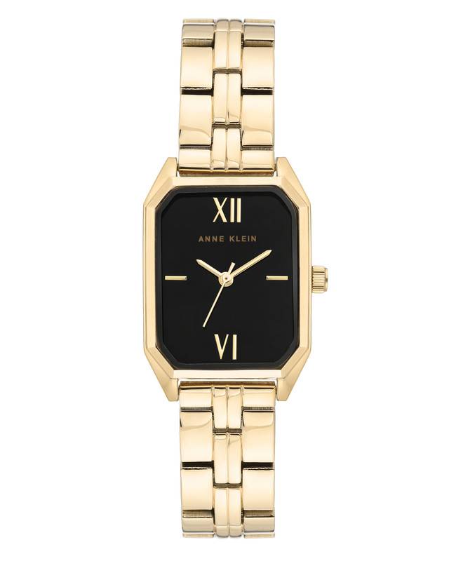 Women'S Bracelet Black Dial, Gold Band Analog Watch : AK_3774BKGB