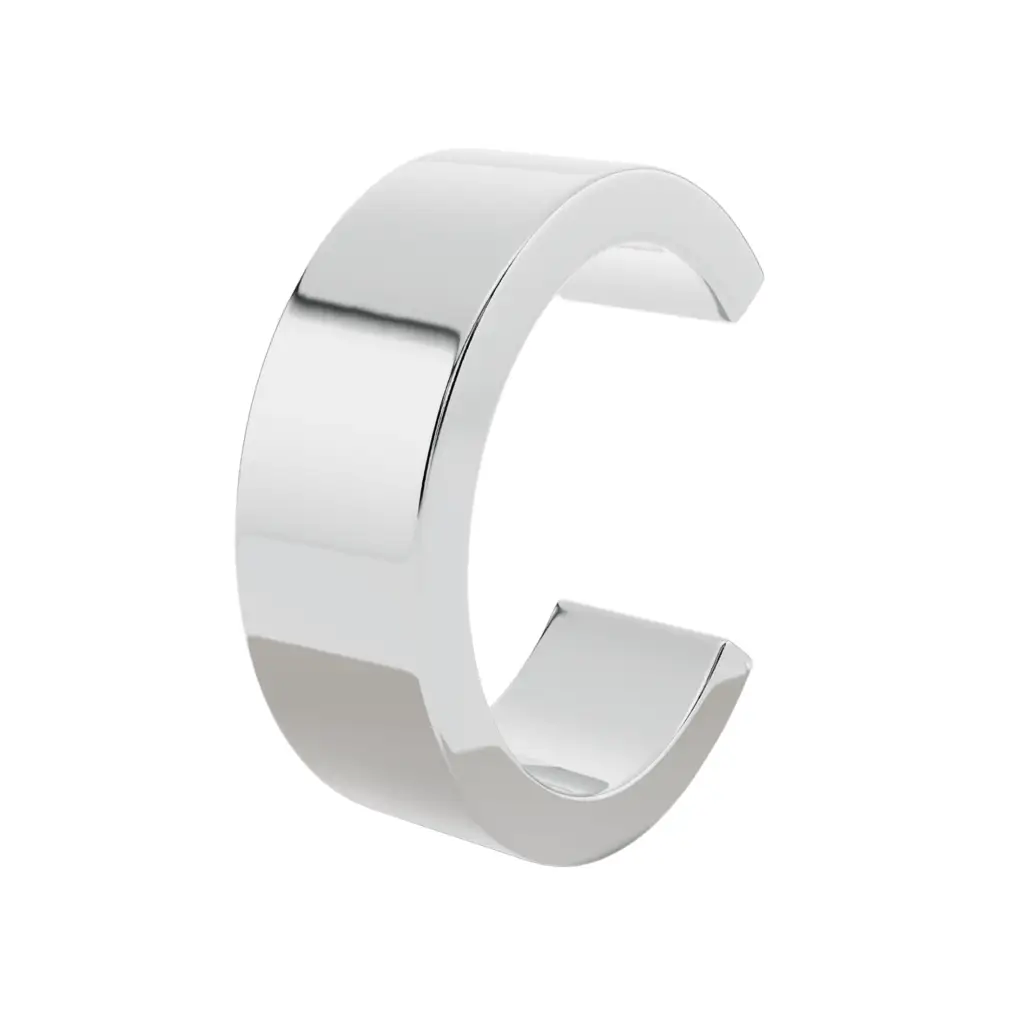 Slim Polished Silver Earcuff Pure Silver : VECF07-SL-W