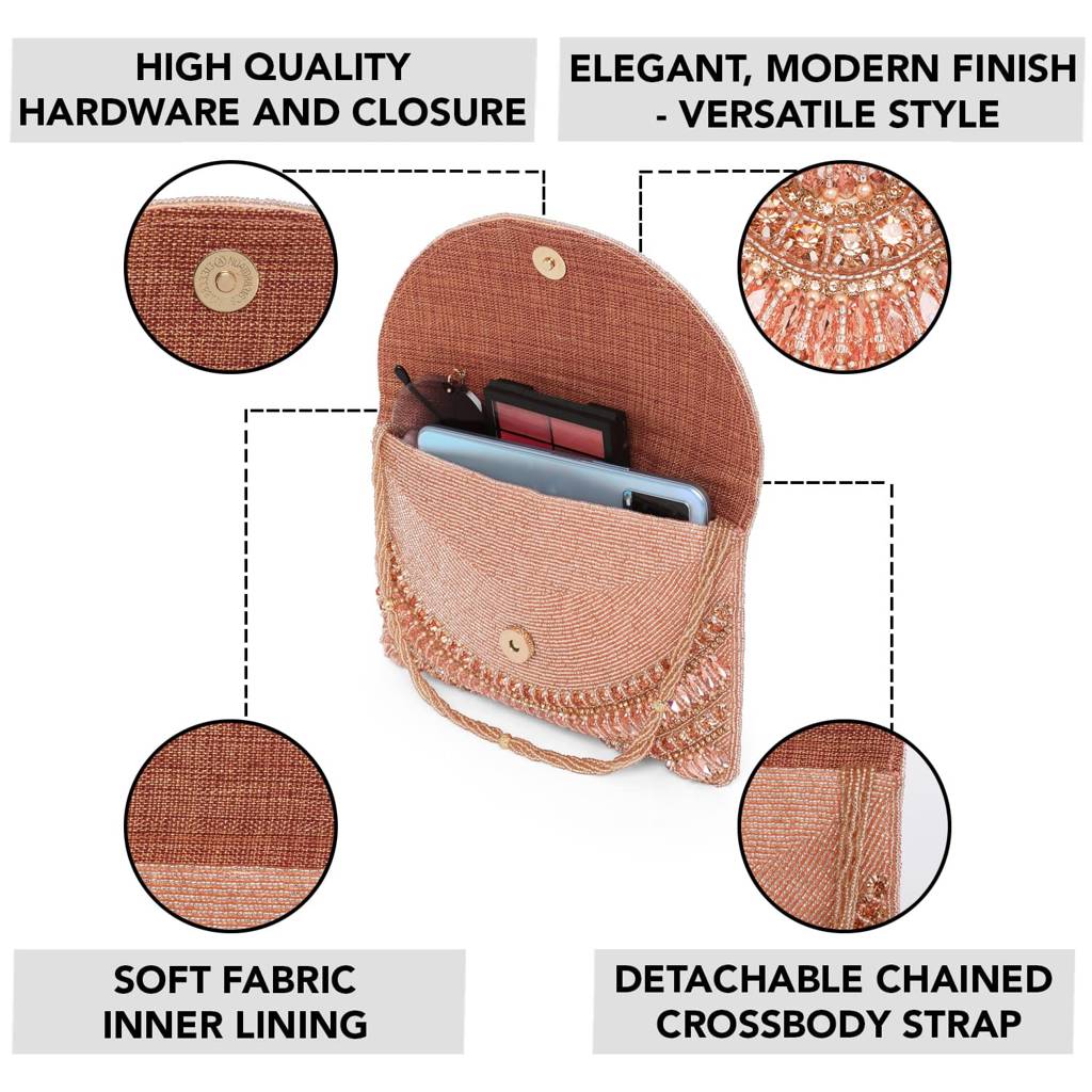 Clutch Purses For Women Wedding Handmade Evening Handbags Party Bridal Clutch : C96C