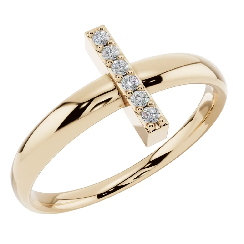 The Linear Path Pure Silver Ring : VRG16-SL-9-G