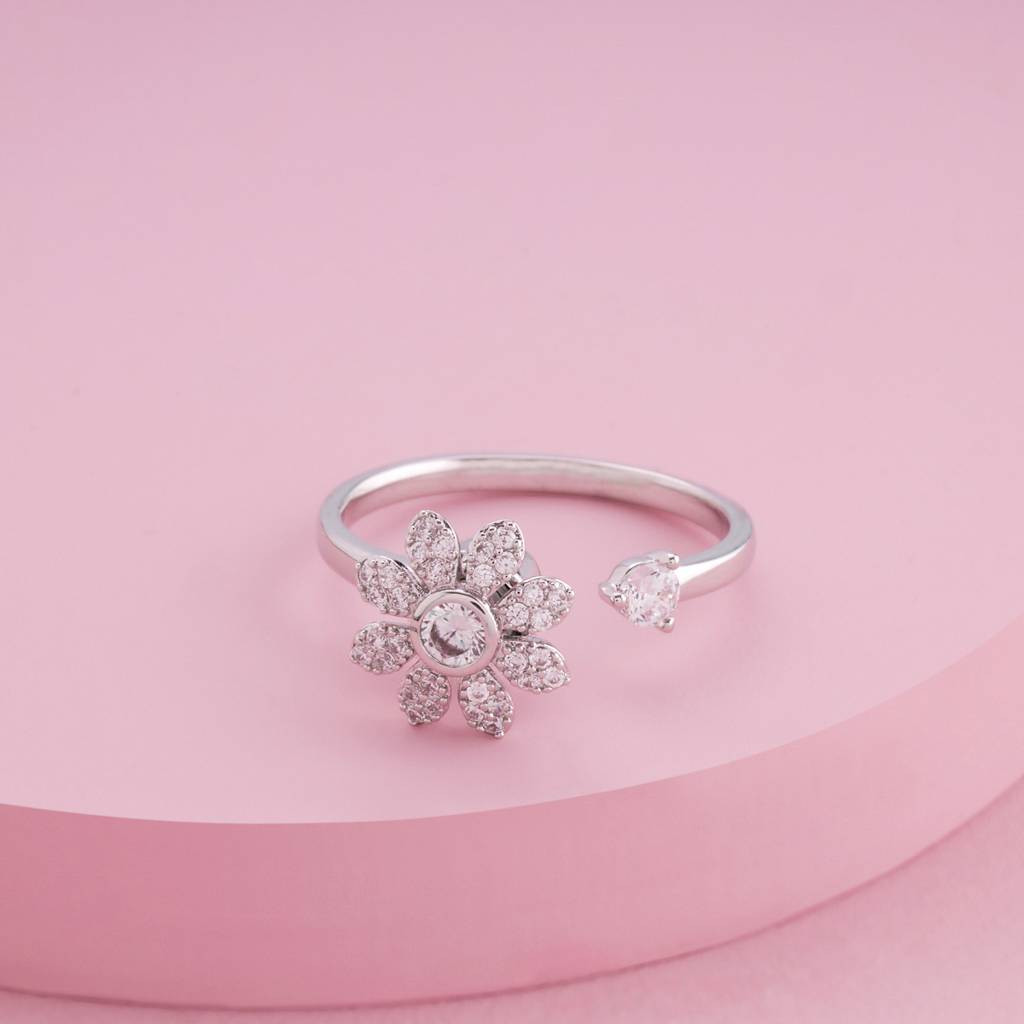 Plated Casual Wear Trendy Zircon Finger Ring - 464164 : 464165
