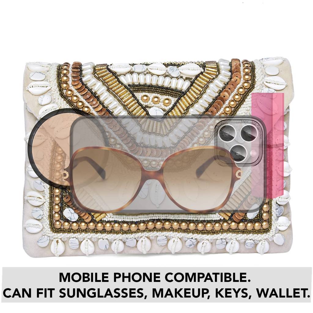Clutch Purses For Women Handmade Evening Sling Handbag Stylish Bridal Fashion Clutch Bag For Girls (C156G) : C156CRM