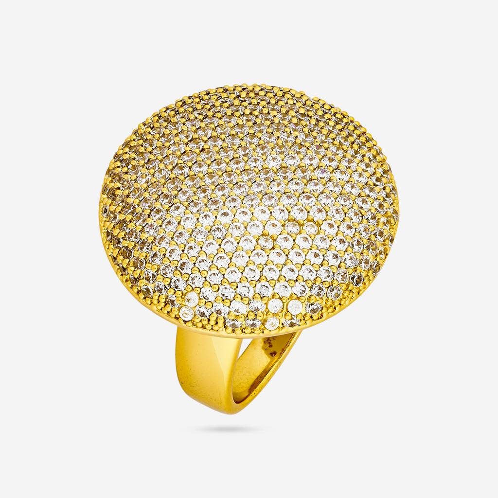 White Gold Plated - Party Wear Zircon Finger Ring - 458825 : 458825