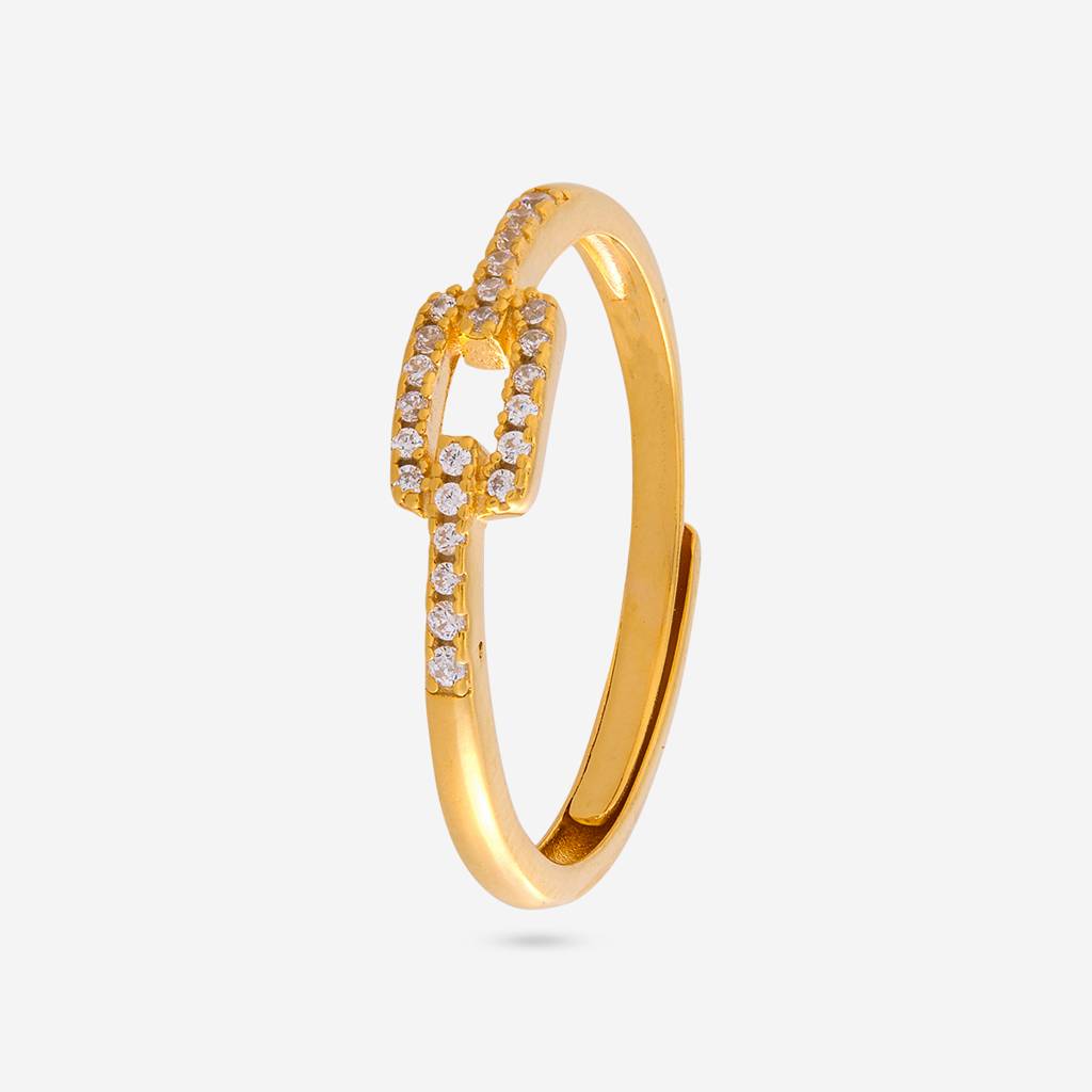 White Gold - Plated Office Wear Silver Finger Ring - 466219 : 466219