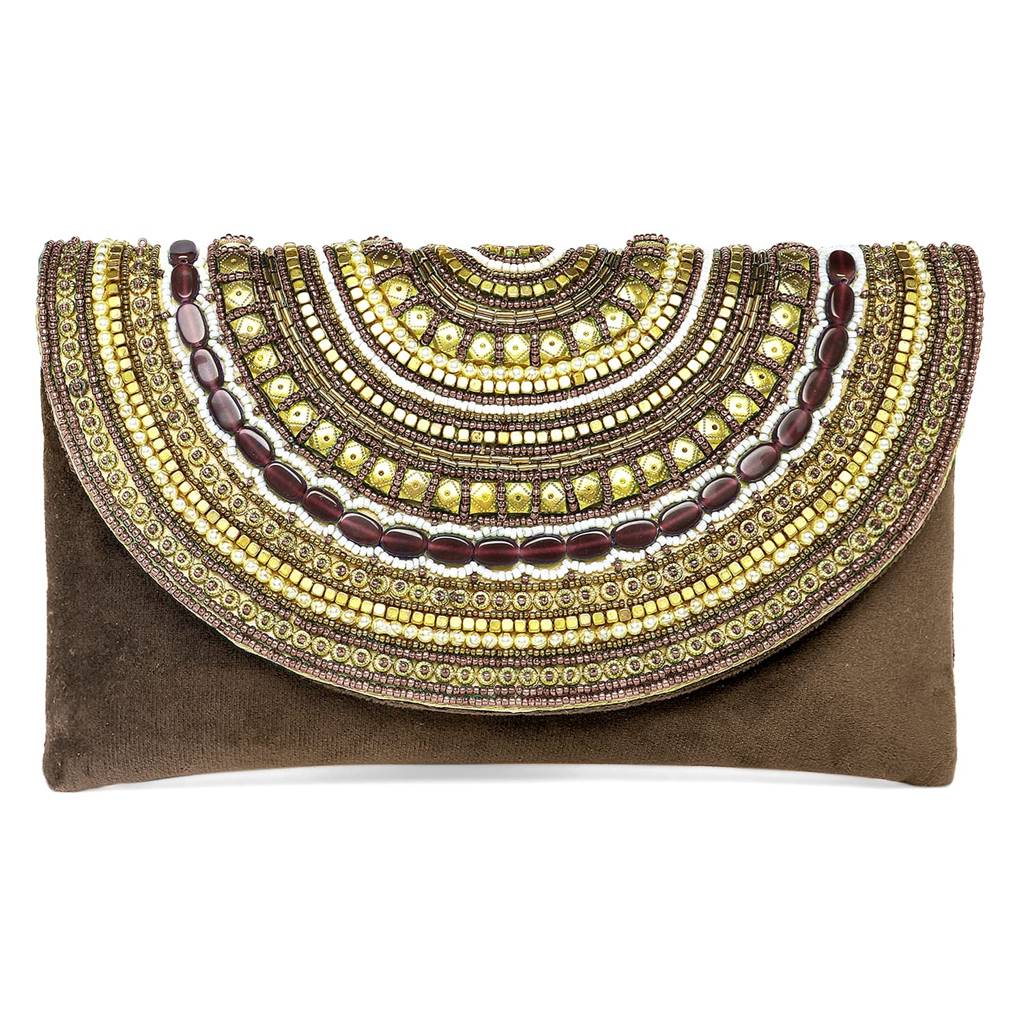 Clutch Purses For Women Wedding Handmade Evening Handbags Party Bridal Clutch (C12Bl) : C12BR
