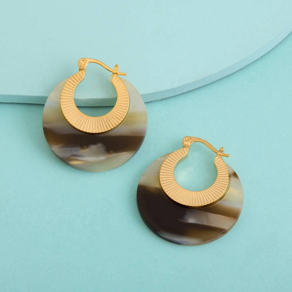 Gold - Plated Casual Wear Trendy Earring - 456260 : 456262