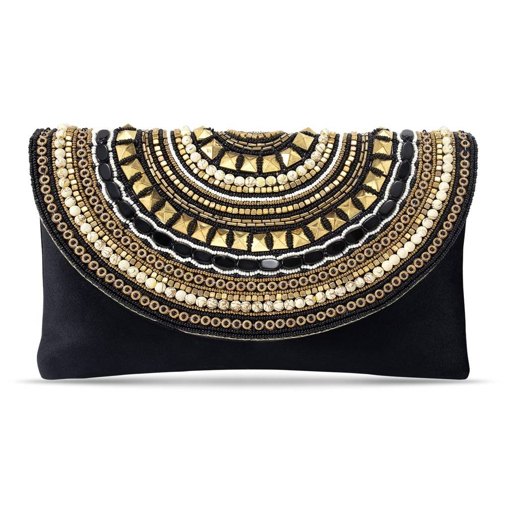 Clutch Purses For Women Wedding Handmade Evening Handbags Party Bridal Clutch (C12Bl) : C12BL