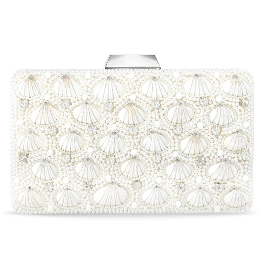 Clutch Purses For Women Wedding Handmade Evening Sling Handbags Party Bridal Clutch (C35W) : C35W