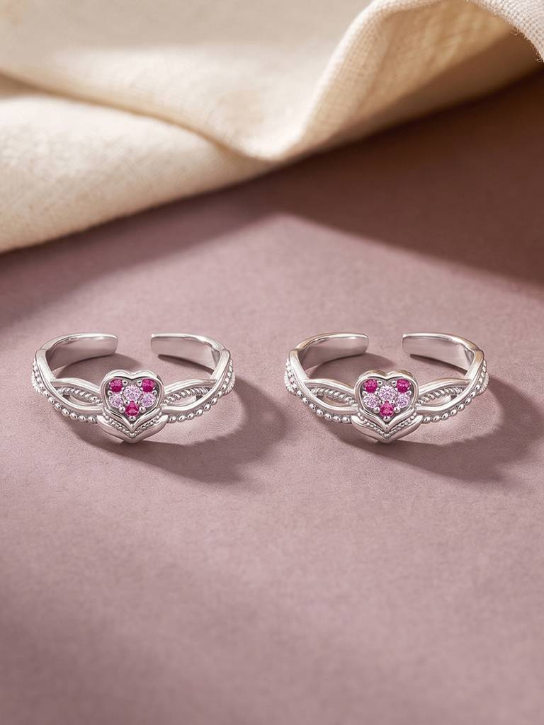 Geometric Cz Toe Ring : CVTR2195