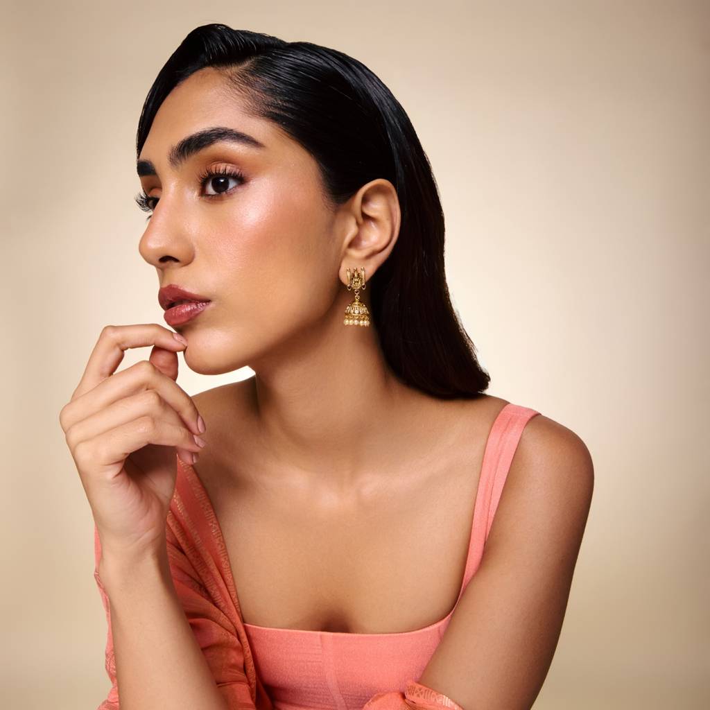 Ruby Gold - Plated Festive Antique Earring - 467517 : 467517