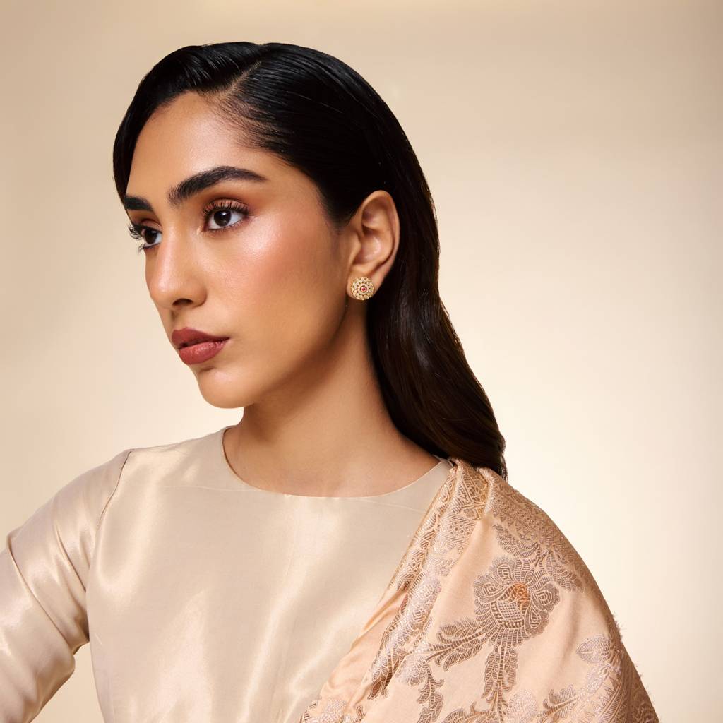 Ruby Gold - Plated Casual Wear Temple Earring - 472283 : 472283