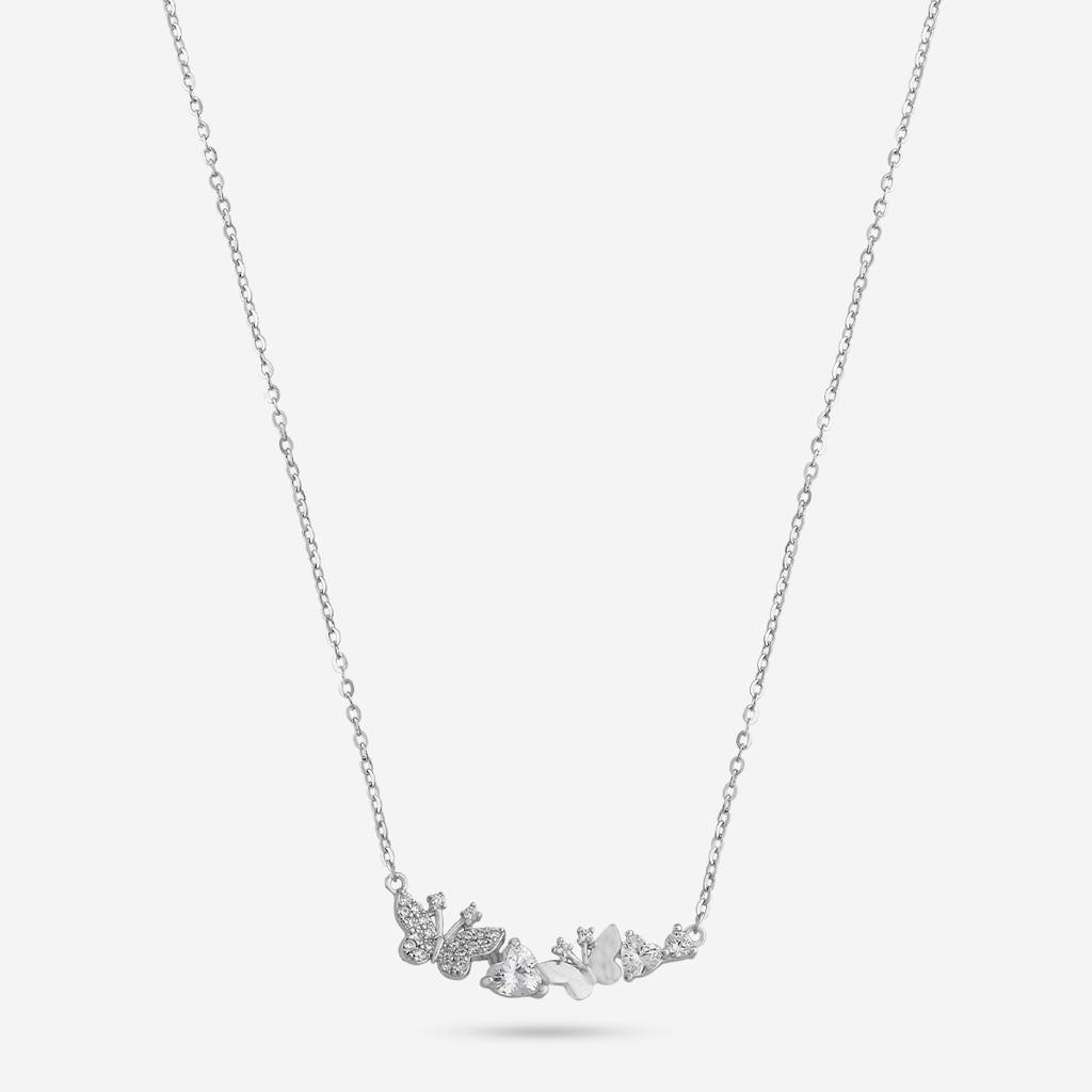 Office Wear Silver Necklace - 465789 : 465790