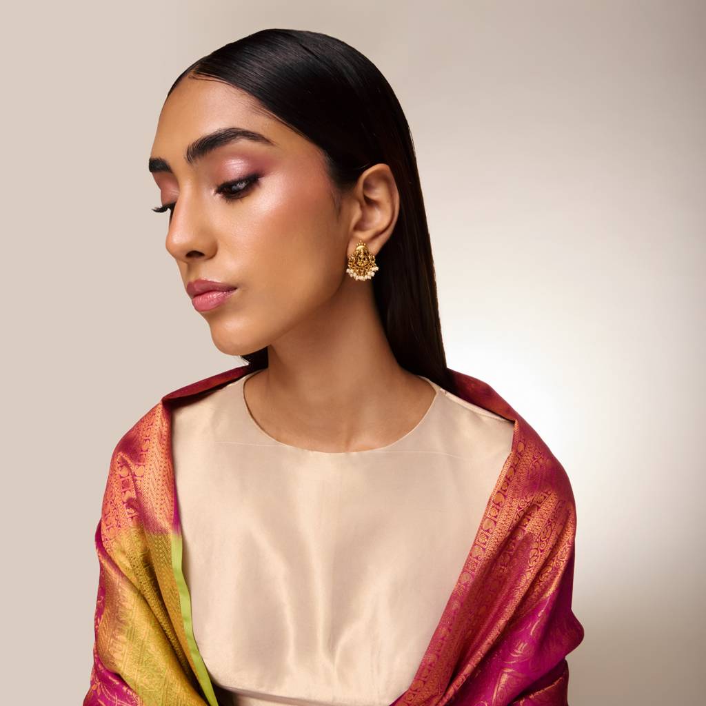 Pearl Gold - Plated Festive Antique Earring - 467518 : 467518