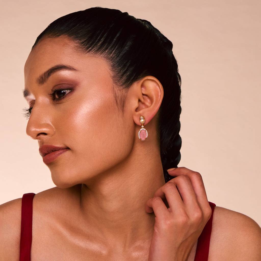 Victorian - Plated Bridesmaid Kundan Earring - 461671 : 461671