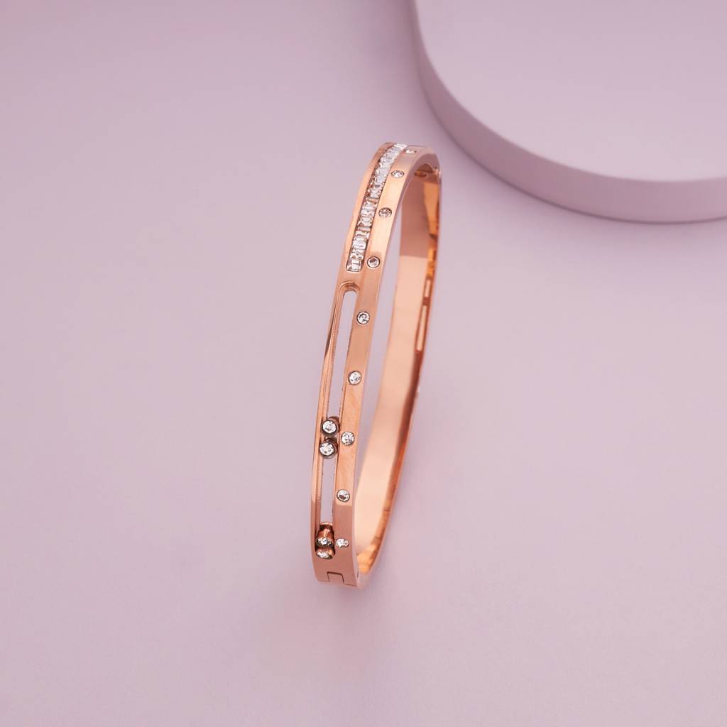 White - Plated Casual Wear Trendy Kada - 464296 : 464297
