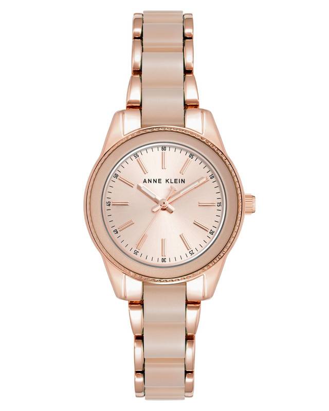 ANNE KLEIN New York Rose Gold-Tone And Light Pink Resin  display picture 1