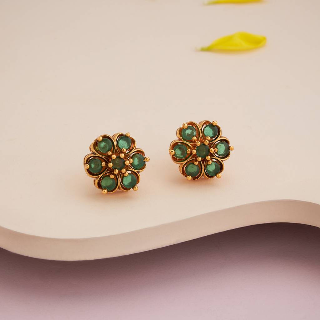 Gold - Plated Festive Antique Earring - 440696 : 440698