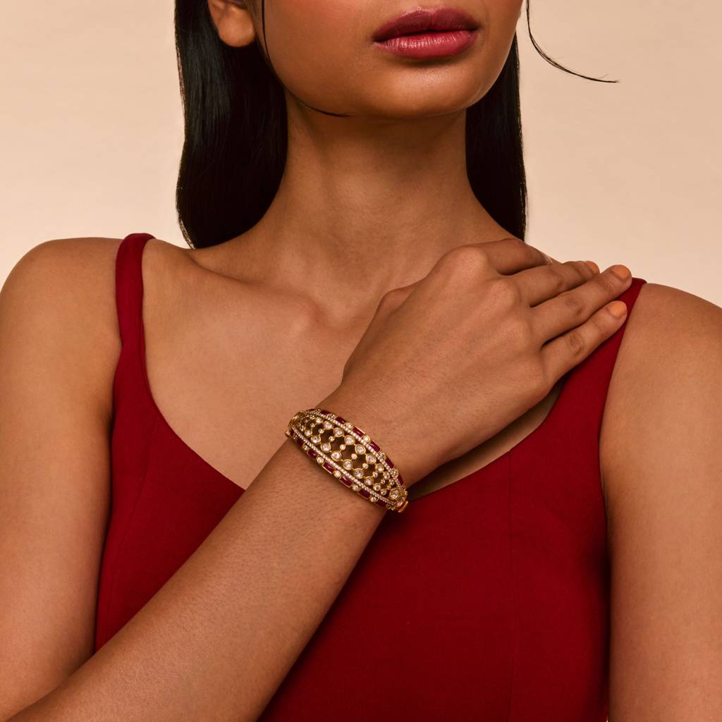 Victorian - Plated Bridesmaid Kundan Kada - 457287 : 457287