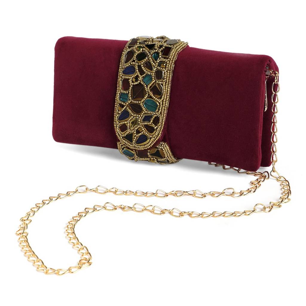 Clutch Purses For Women Handmade Evening Sling Handbag Stylish Bridal Fashion Clutch Bag For Girls (C118Bl) : C118M