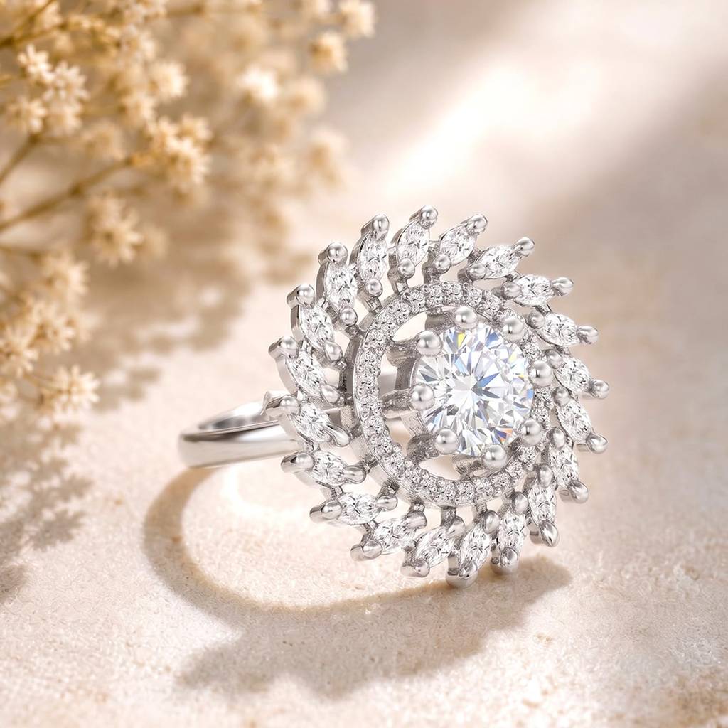 Ethnic Rani Gold Plated Adjustable Fancy Finger Ring For Women : PF04R14SW