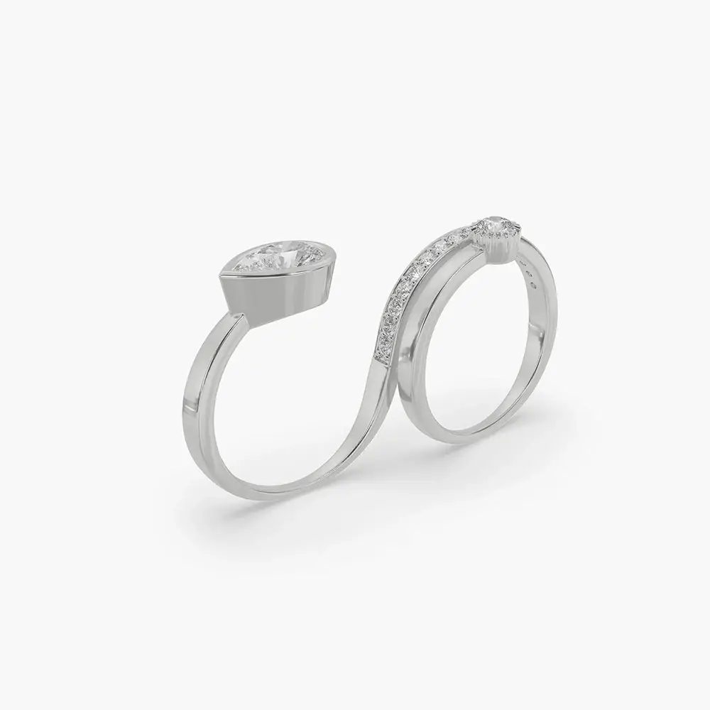 925 Sterling Silver Play Line Ring For Women : RGS0035-6