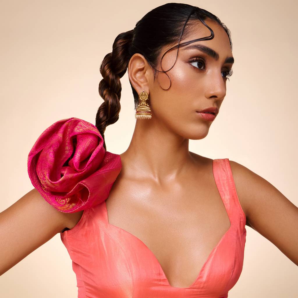 Ruby Gold - Plated Festive Antique Earring - 467730 : 467730