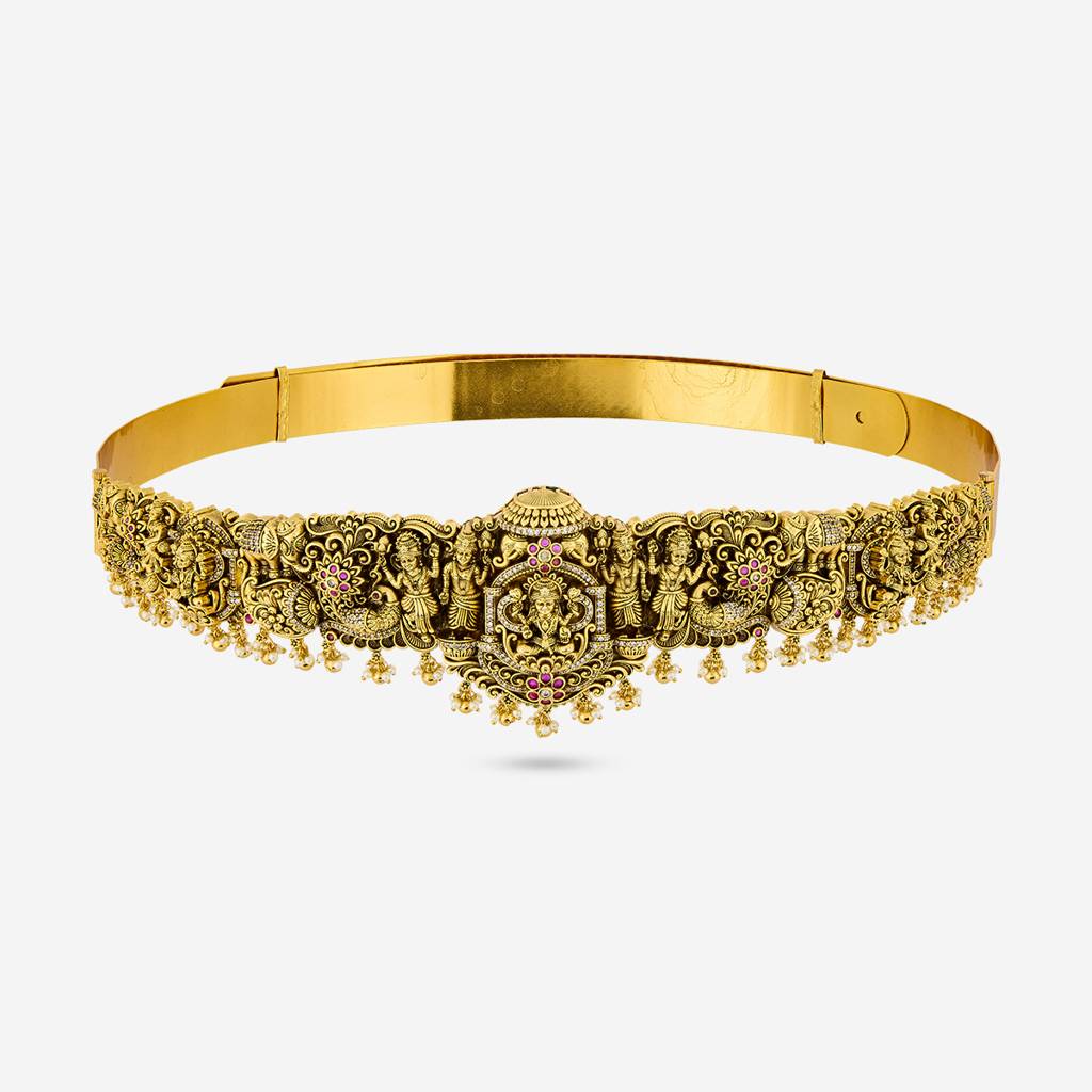 Ruby Gold - Plated Bridal Antique Belt - 458805 : 458805